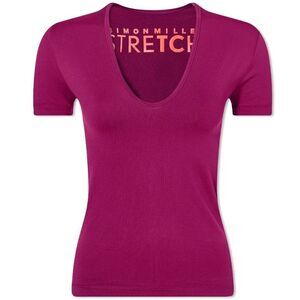 Simon Miller AIX jersey short sleeve fitted  top plum M/L 10/12 nwot